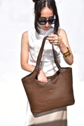 Margaret Tote Cocoa Brown Full Grain Leather