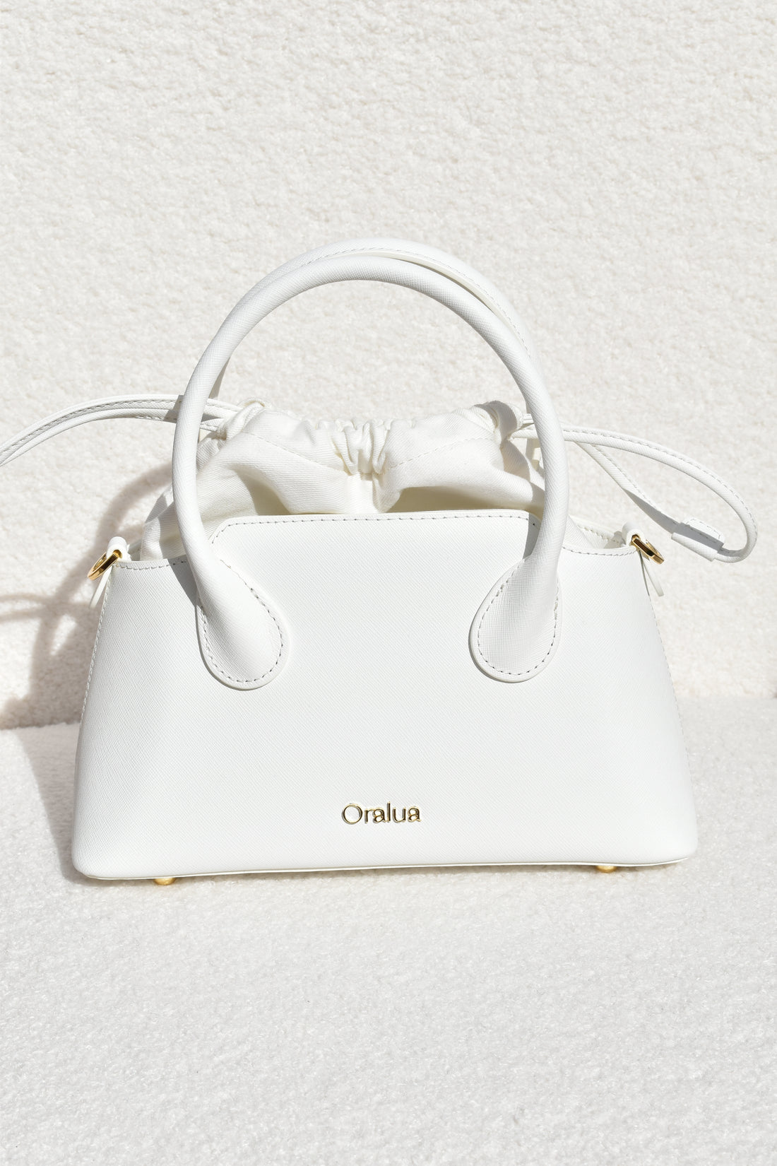 Augusta Bag White Saffiano Leather - PREORDER