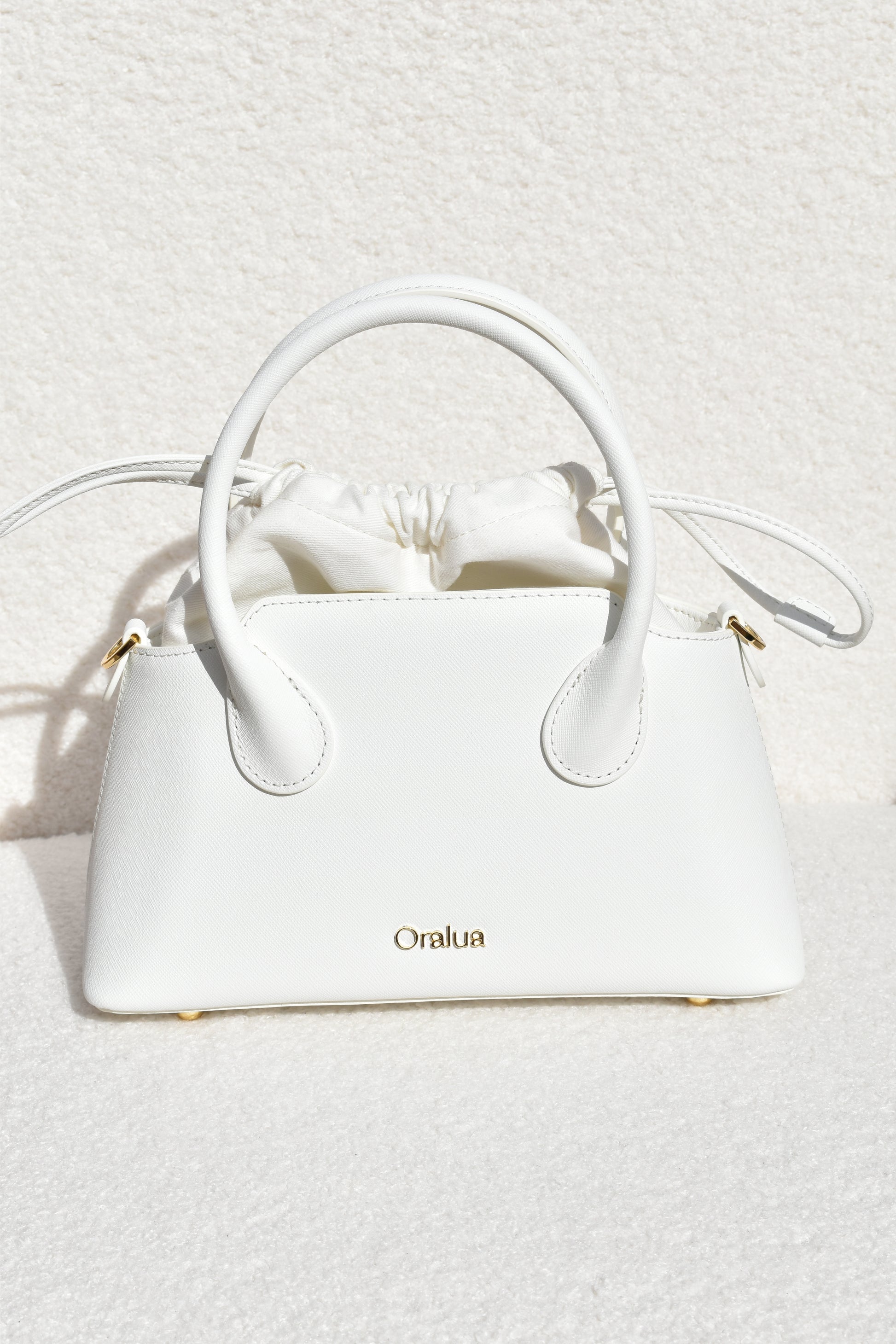 Augusta Bag White Saffiano Leather - PREORDER