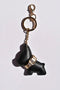 Frenchie Charm Black Full Grain Leather