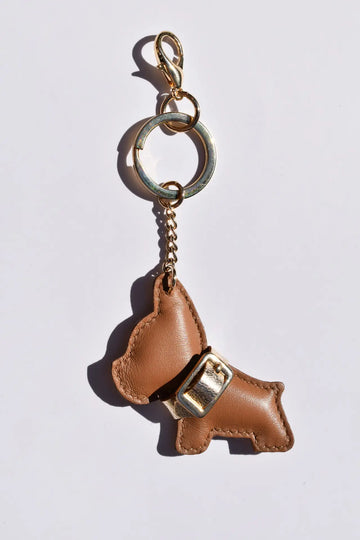 Frenchie Charm Cognac Full Grain Leather