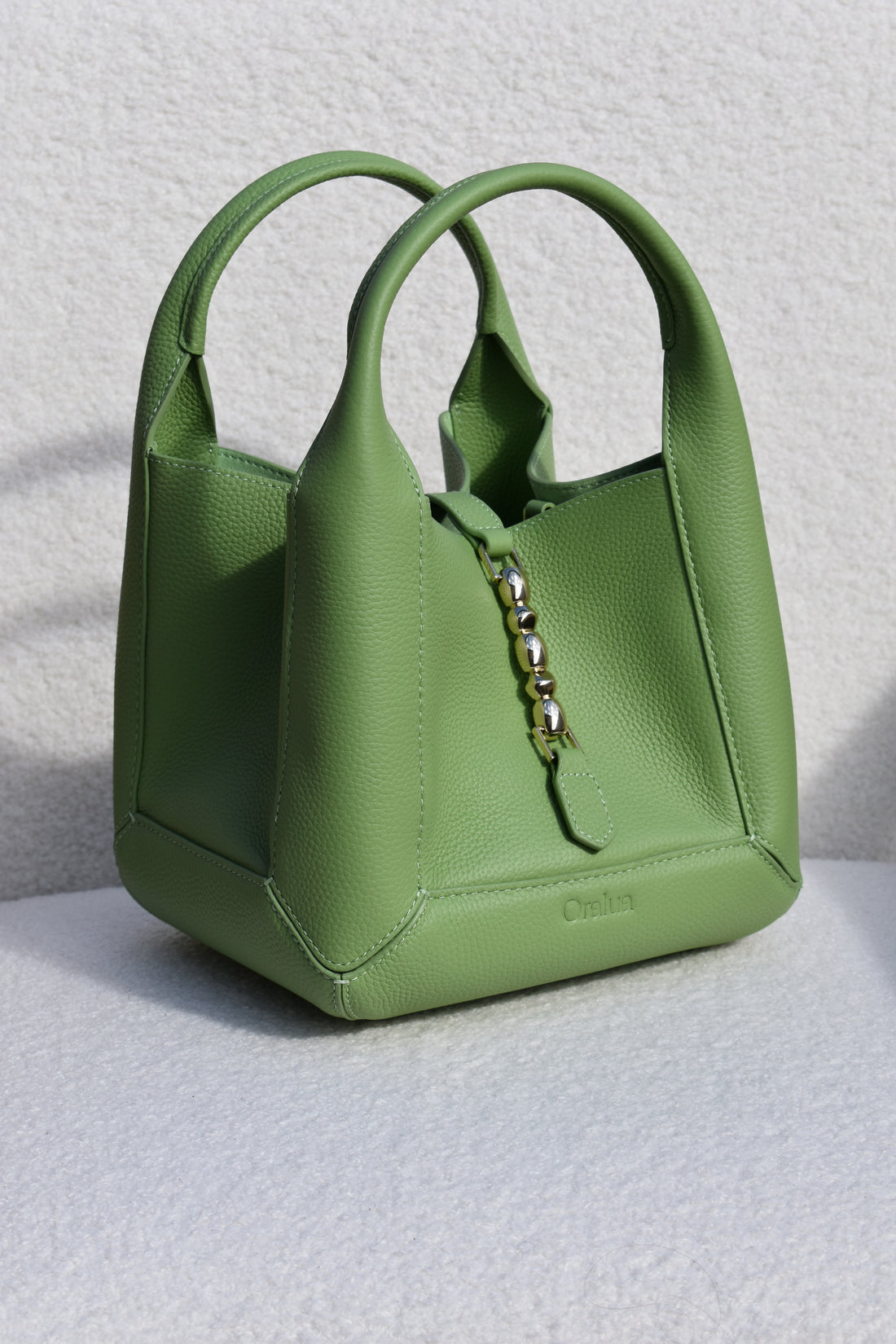 Coral Bucket Bag Sagefield Togo Pebble Leather - PREORDER