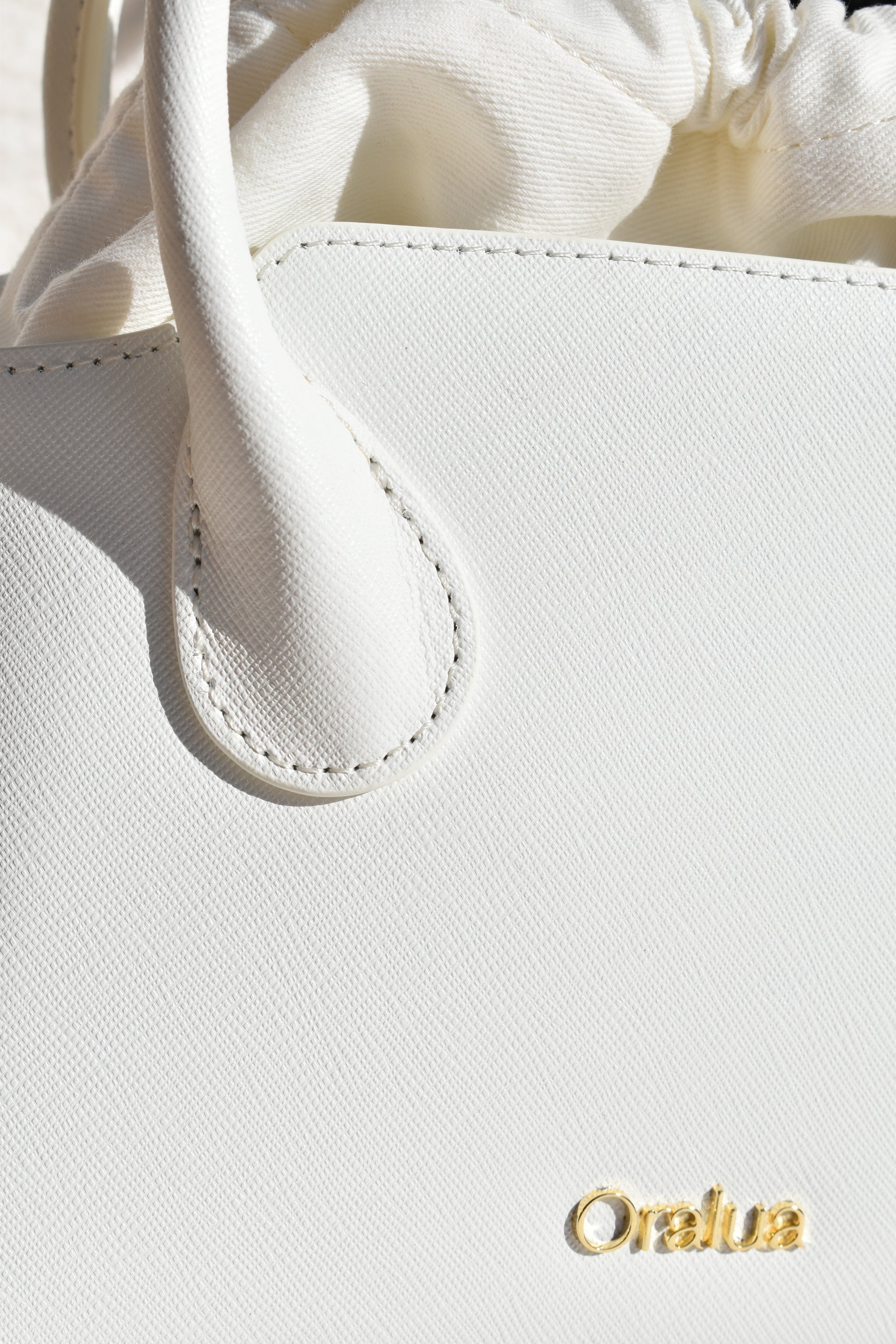 Augusta Bag White Saffiano Leather - PREORDER