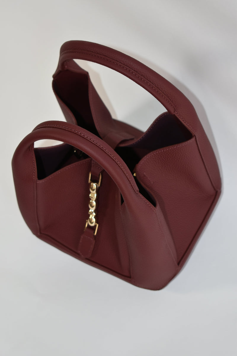 Coral Bucket Bag Shiraz Togo Pebble Leather - Oralua